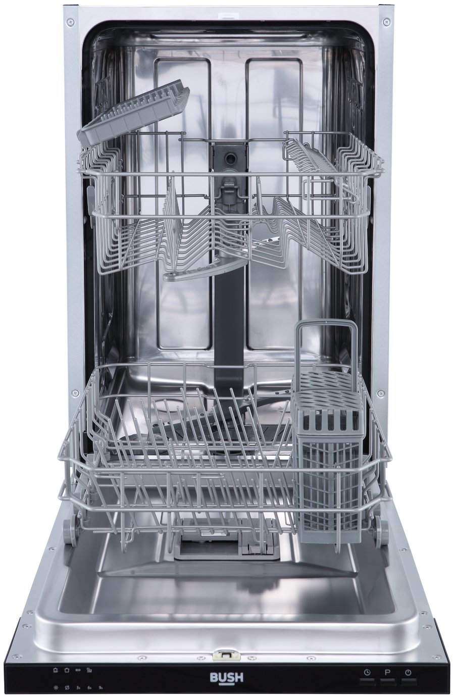 Bush DWSLEINT94W Slimline Integrated Dishwasher