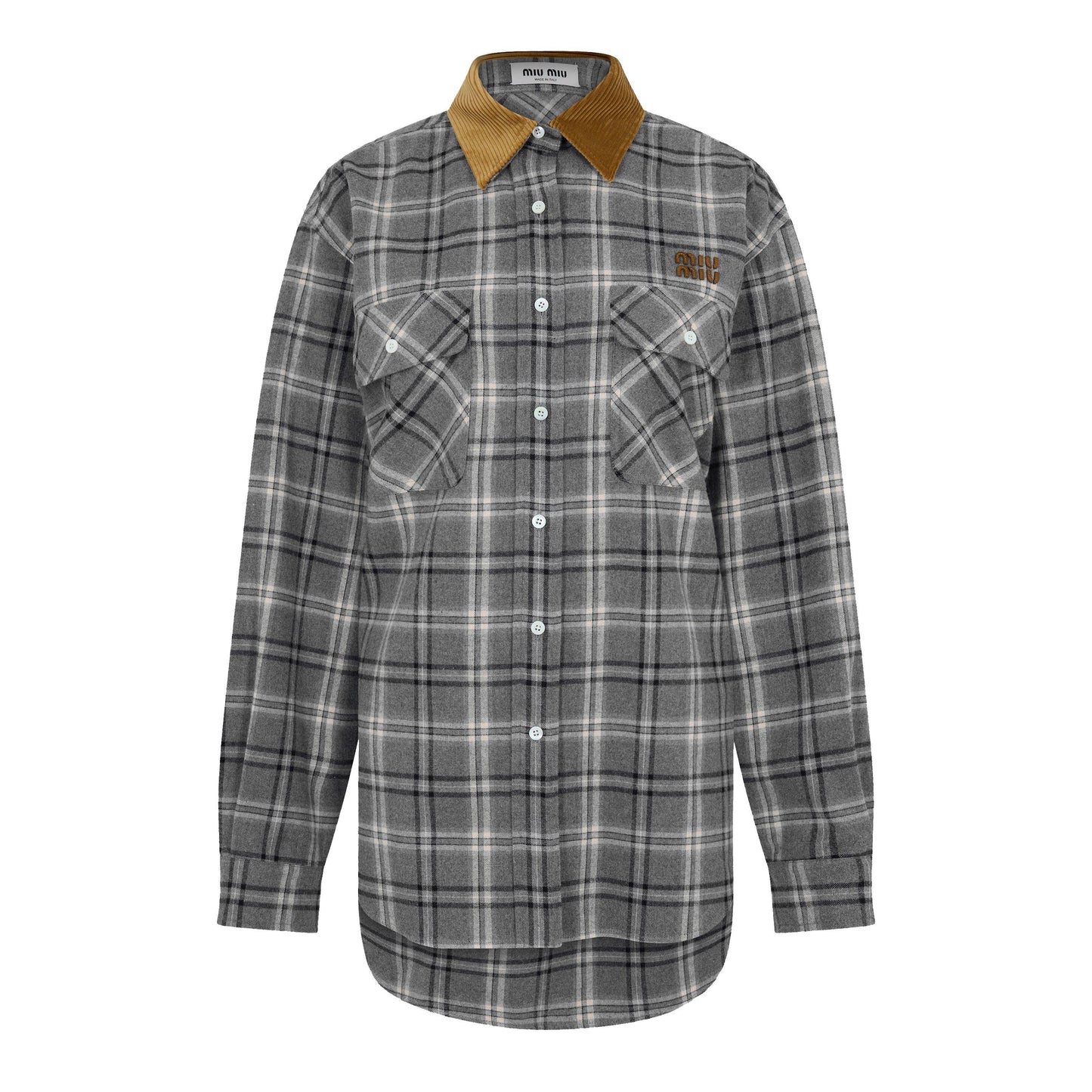 Miu Miu Women's Check Flannel Overshirt