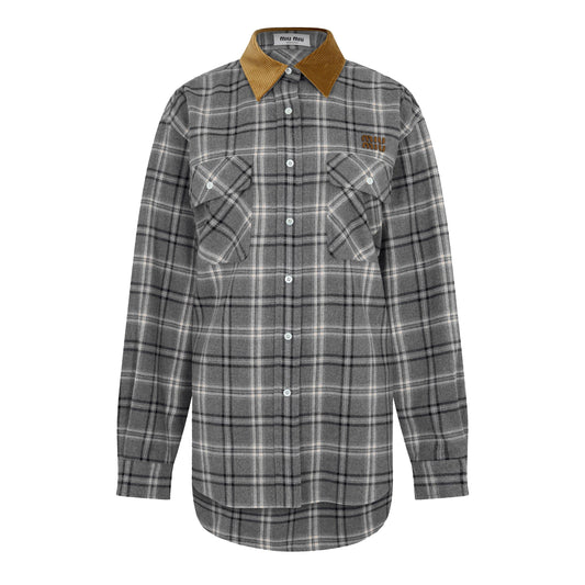 Miu Miu Women's Check Flannel Overshirt