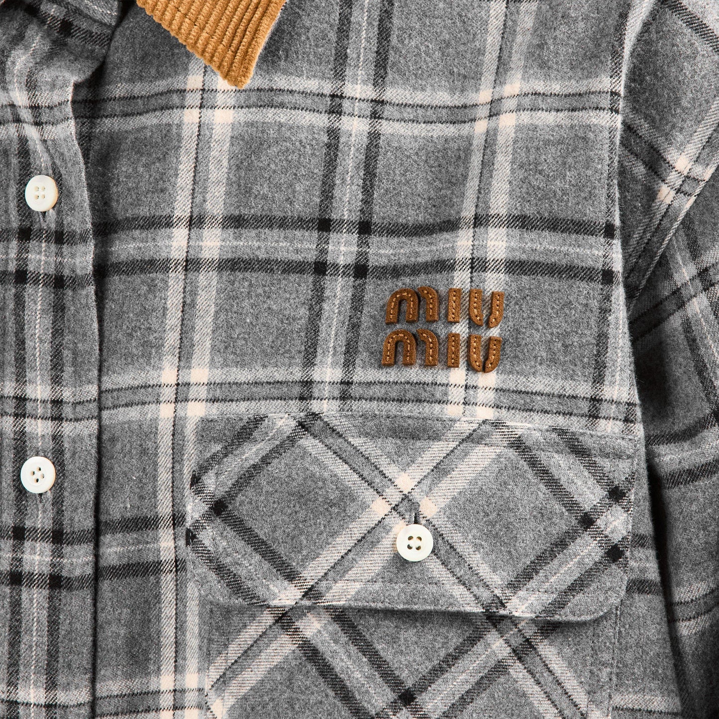 Miu Miu Women's Check Flannel Overshirt