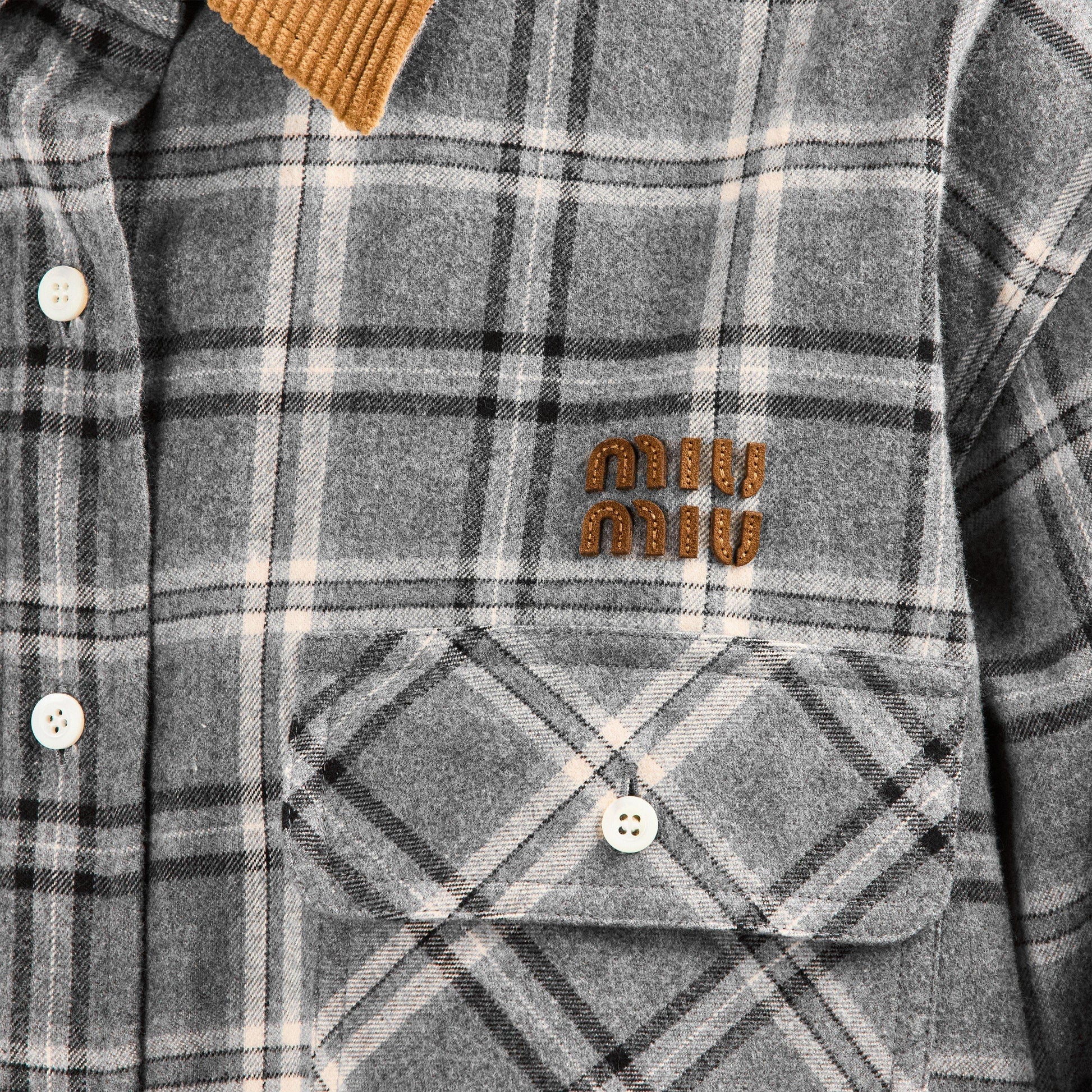 Miu Miu Women's Check Flannel Overshirt