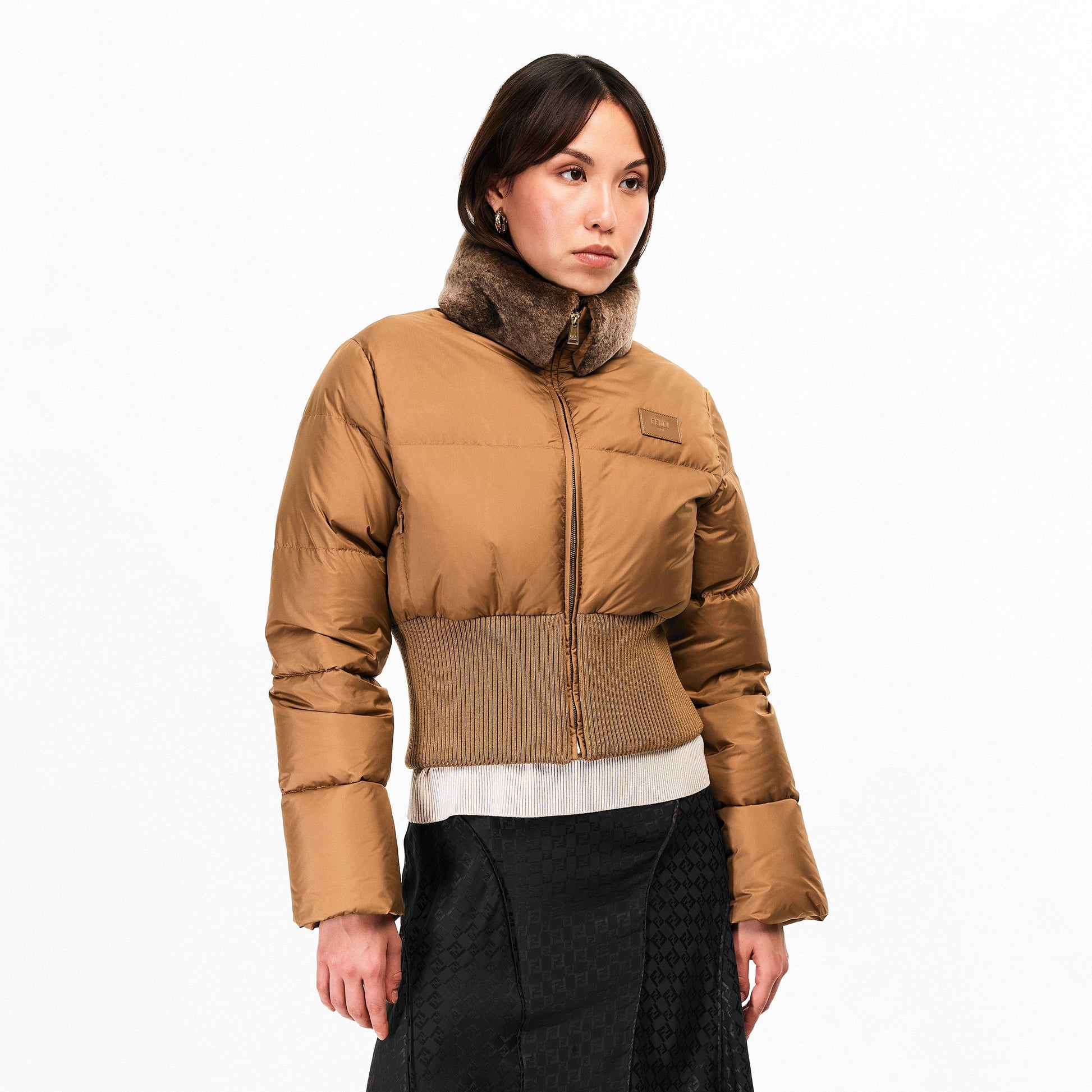 Fendi Women's Quilted Insulated Short Puffer Jacket