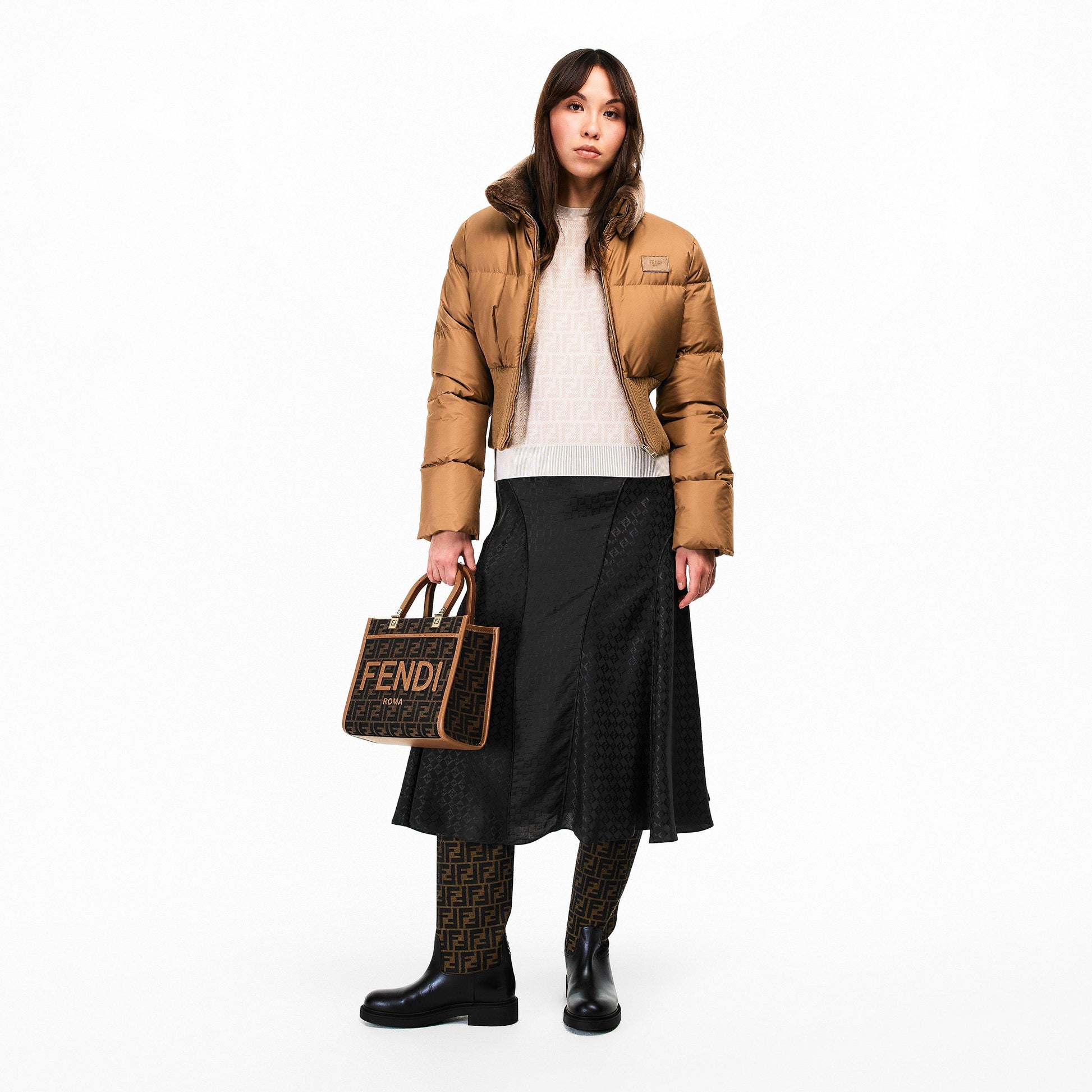 Fendi Women's Quilted Insulated Short Puffer Jacket