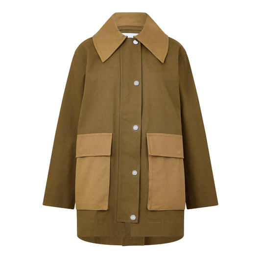 Ganni Women's Workwear Canvas Barn Jacket