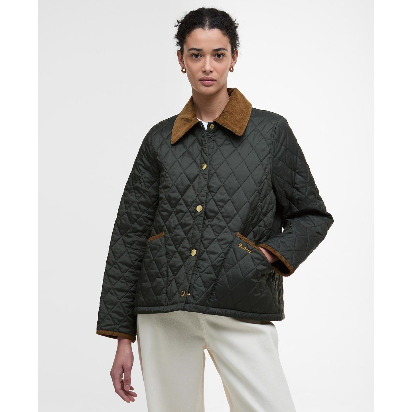 Barbour Women's Liddesdale Cropped Diamond Quilted Jacket