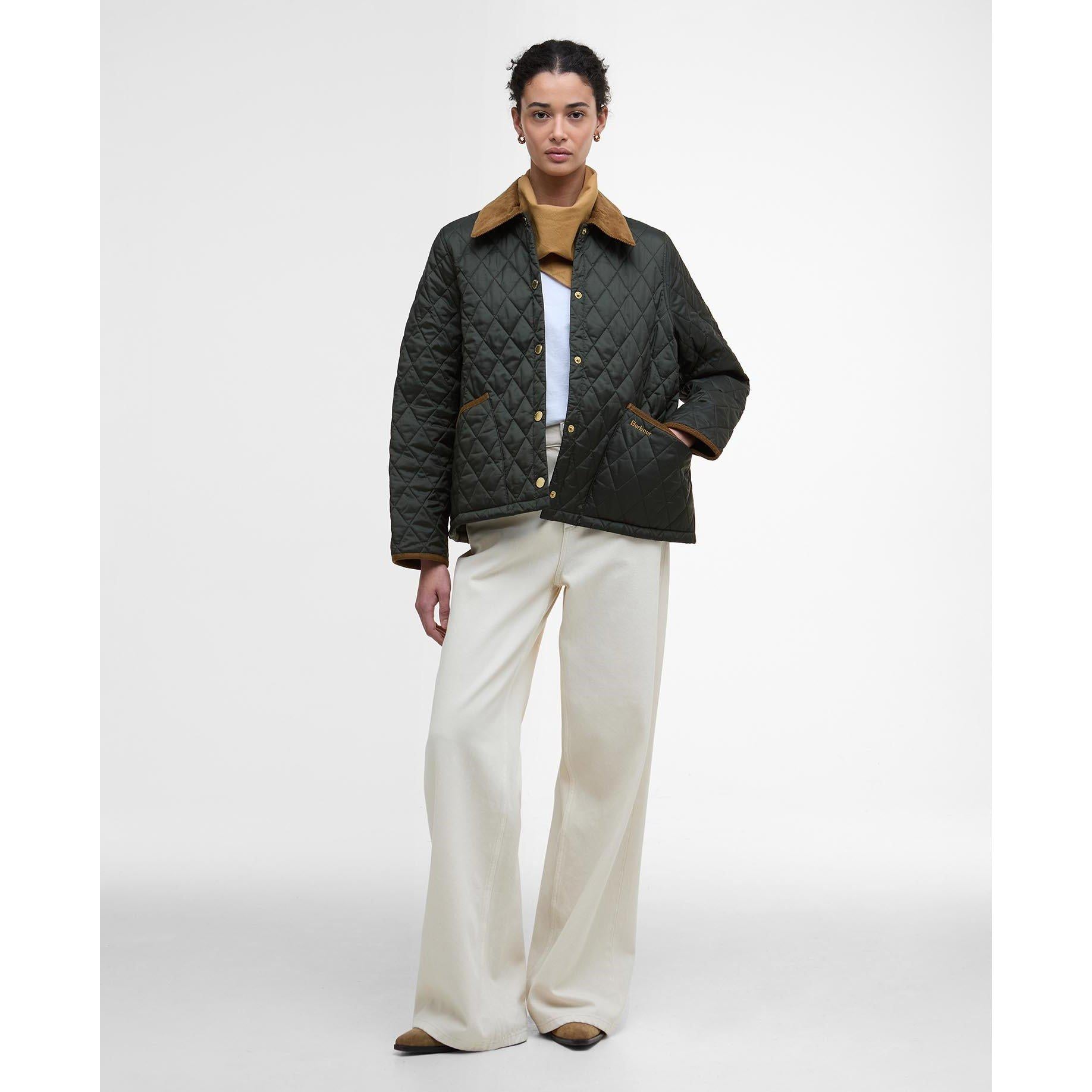 Barbour Women's Liddesdale Cropped Diamond Quilted Jacket