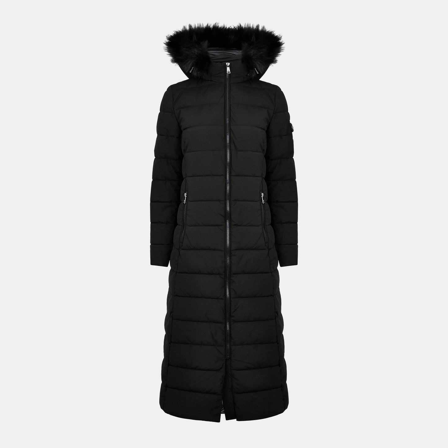 Women's Real Leather Long Puffer Jacket