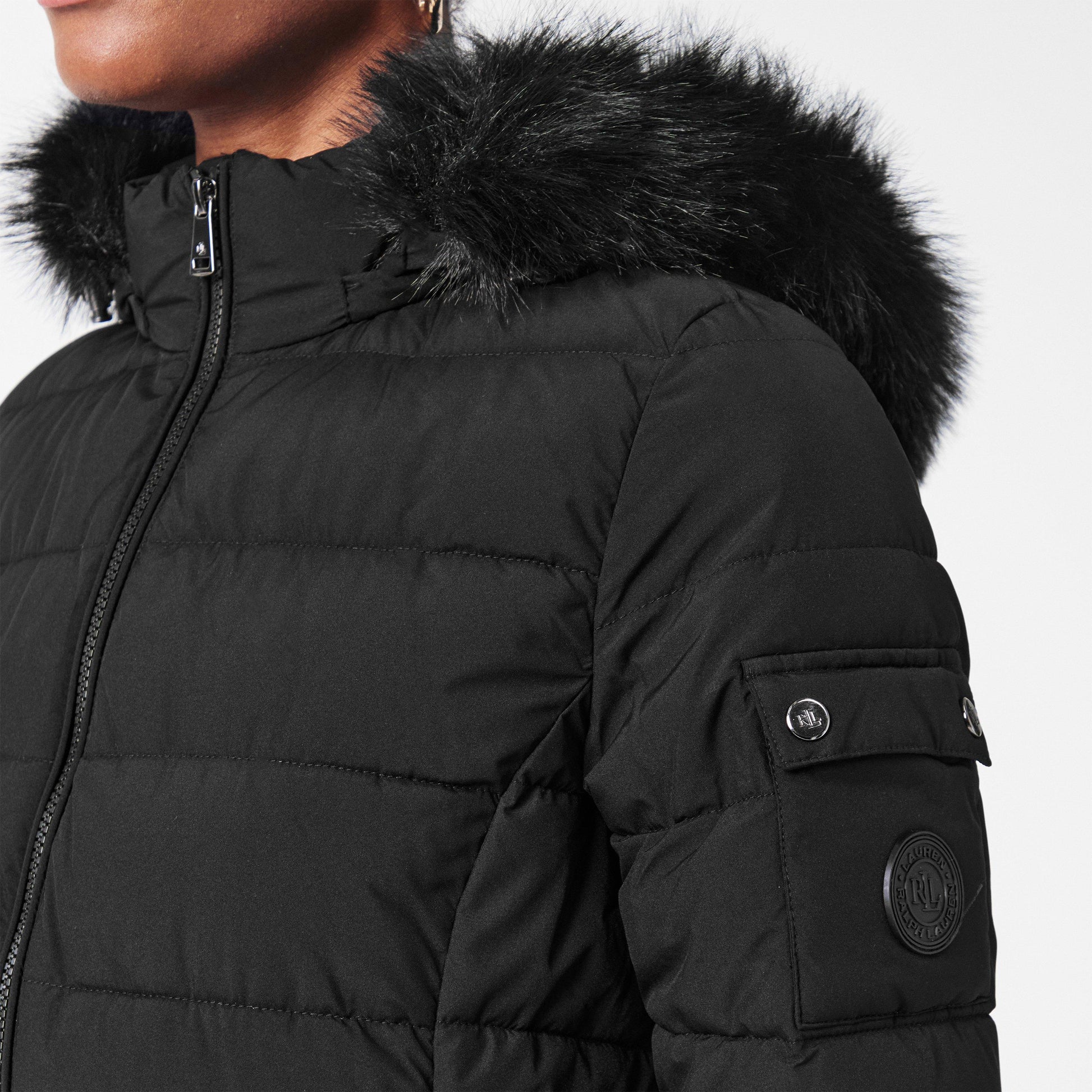 Women's Real Leather Long Puffer Jacket
