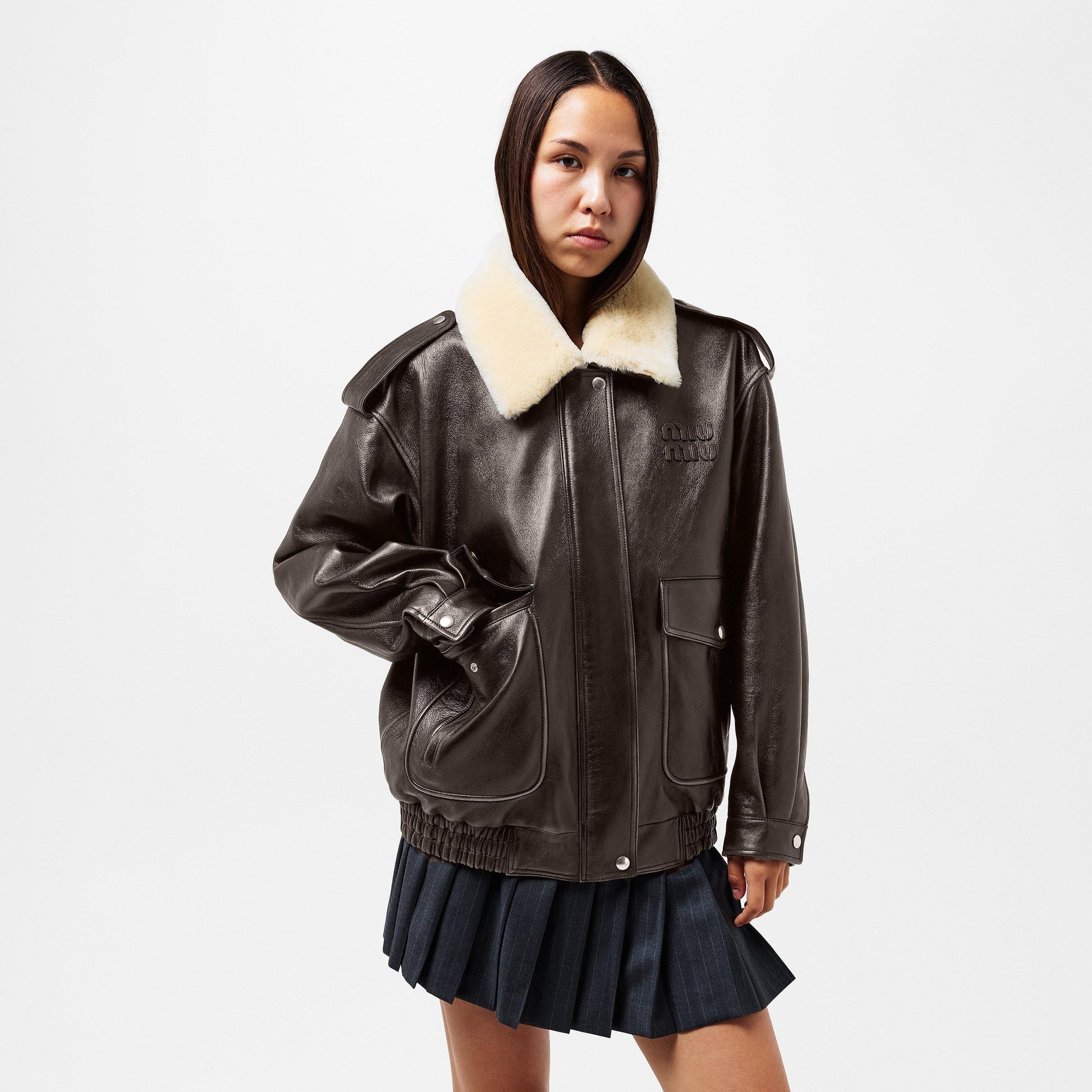 Miu Miu Women's Leather Jacket