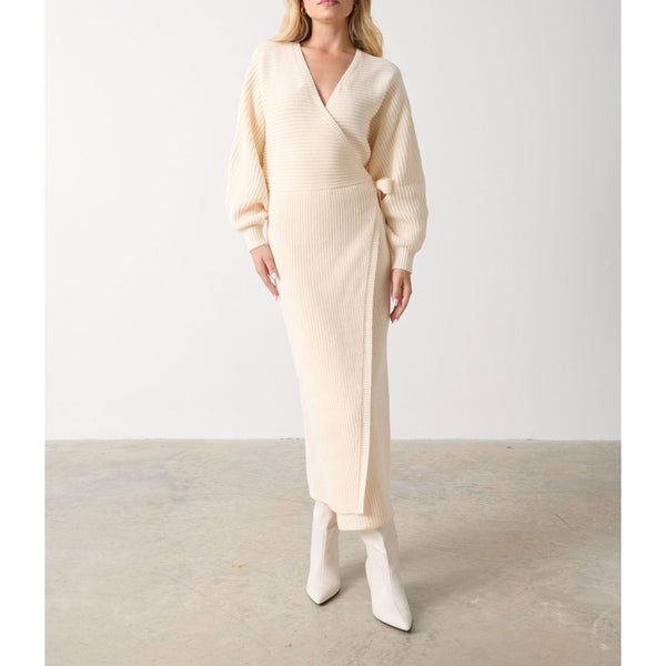 Women's P. Aidan Wrap Knitted Jumper Dress