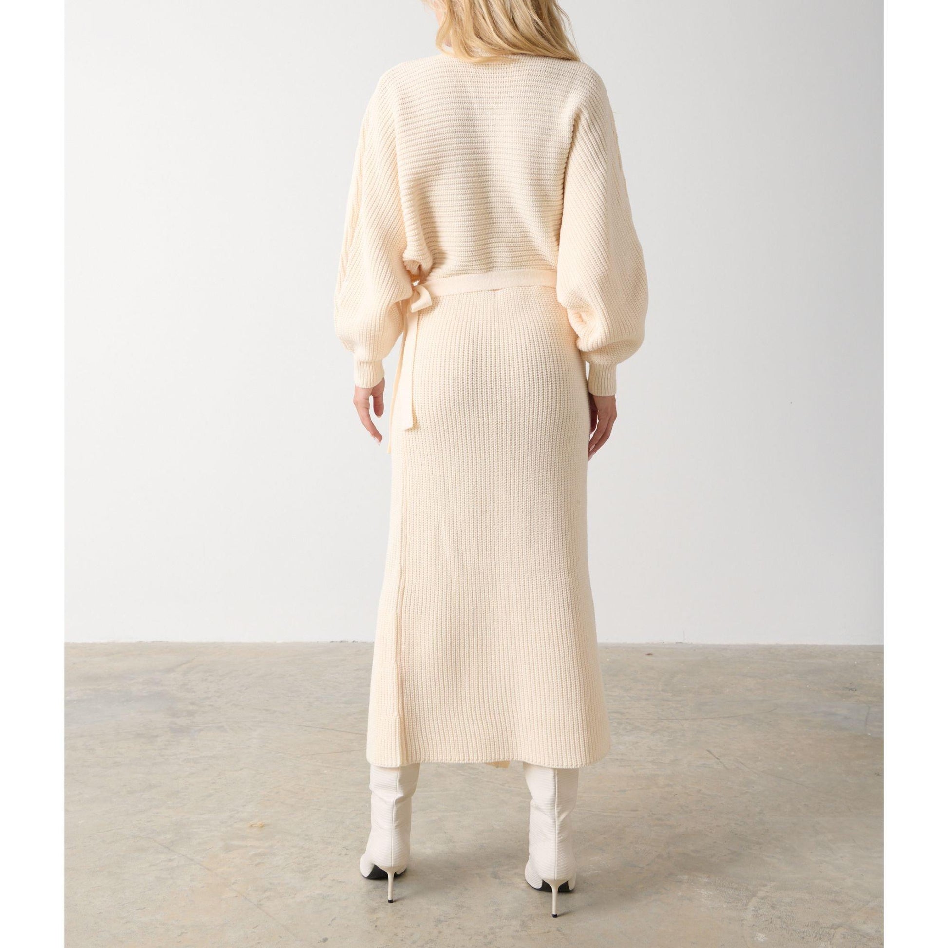 Women's P. Aidan Wrap Knitted Jumper Dress