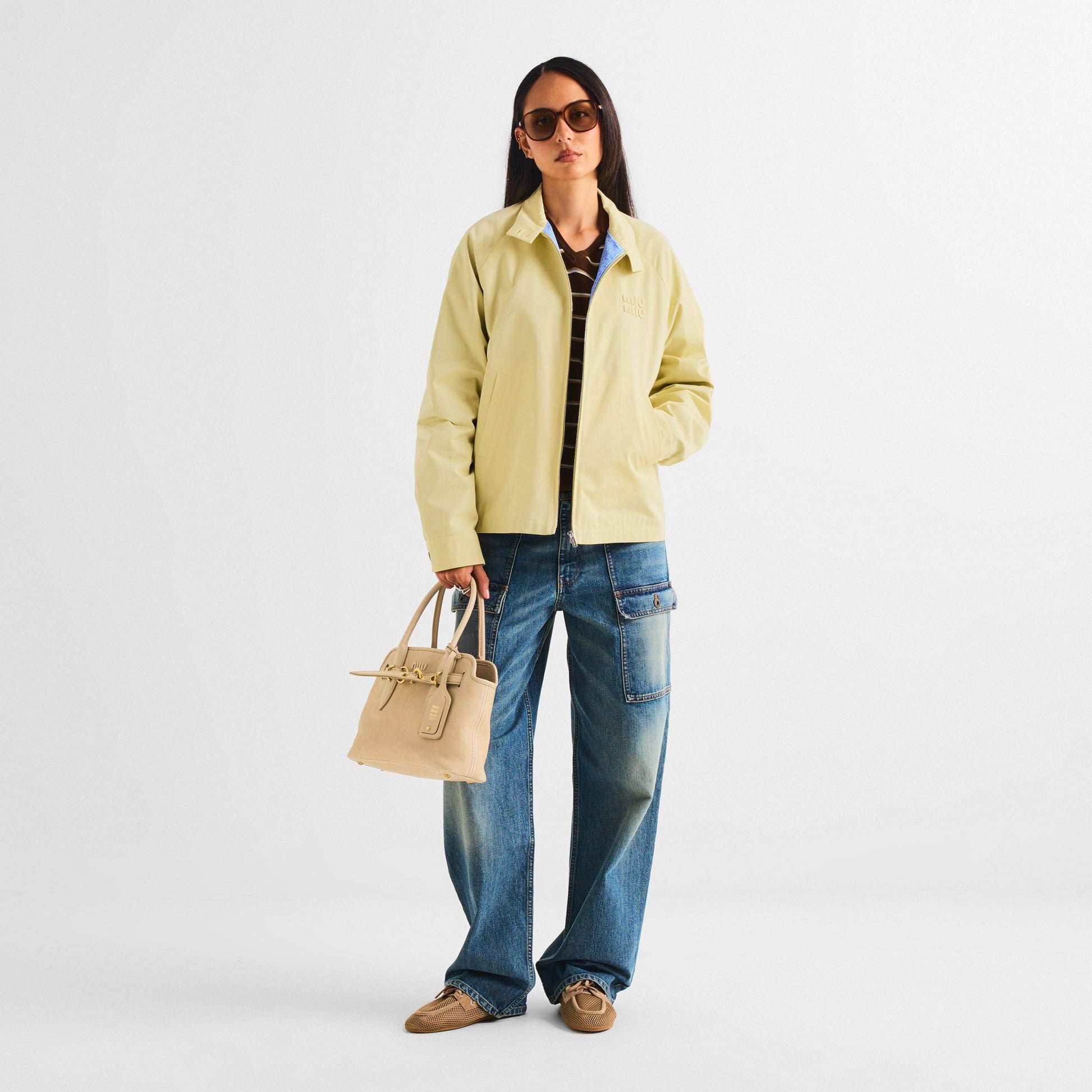 Miu Miu Womens Poplin Blouson Jacket