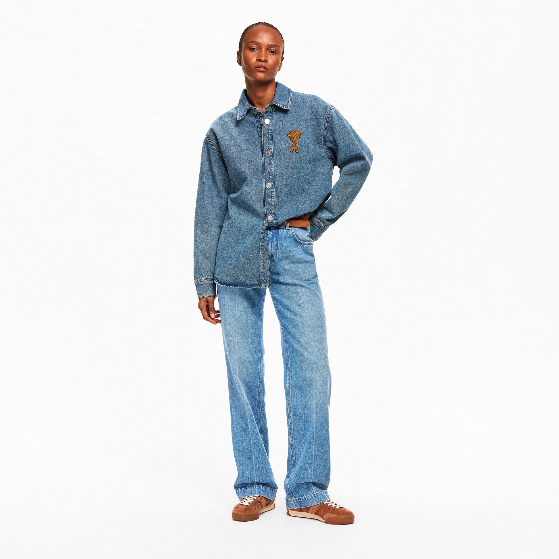 Ami Paris Women's Denim Overshirt