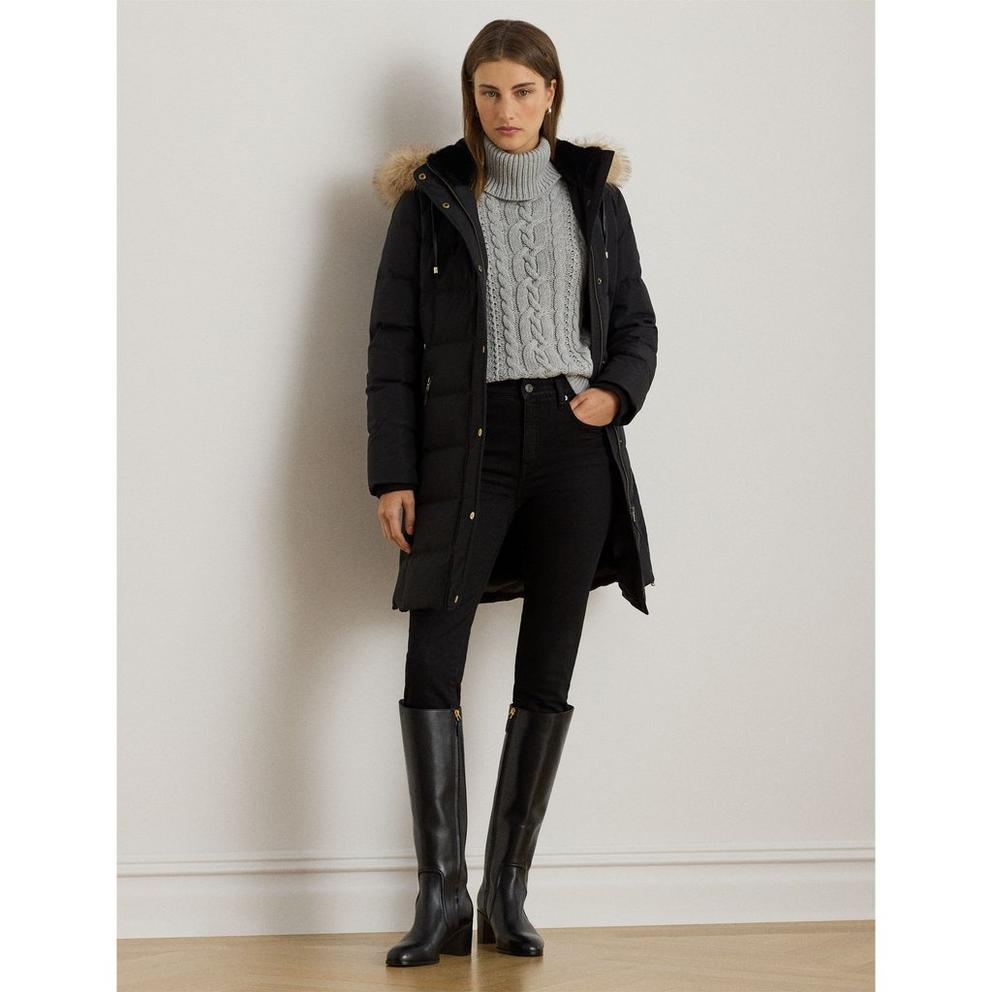 Lauren by Ralph Lauren LRL Fur Hd Coat Ld64