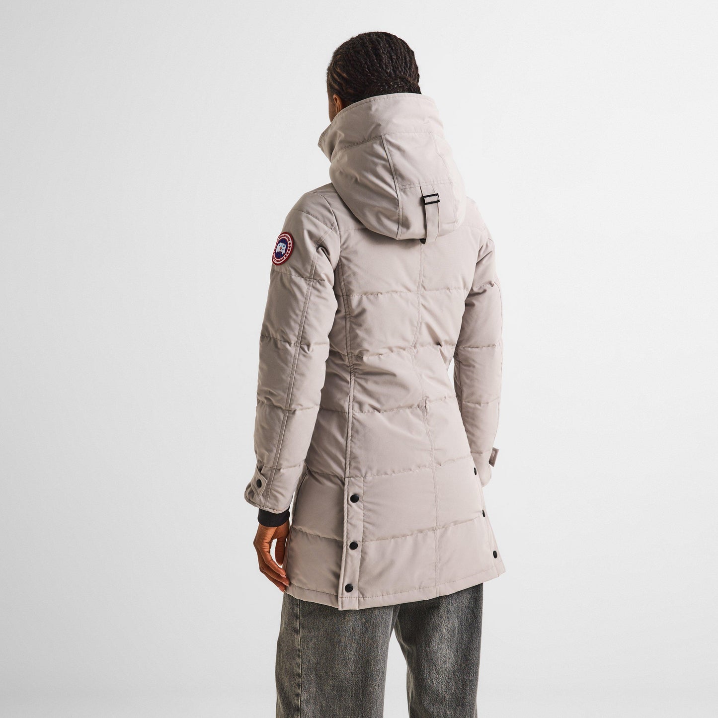 Canada Goose Women's Shelburne Water Resistant Arctic Tech Duck Down Mid-Length Hooded Parka