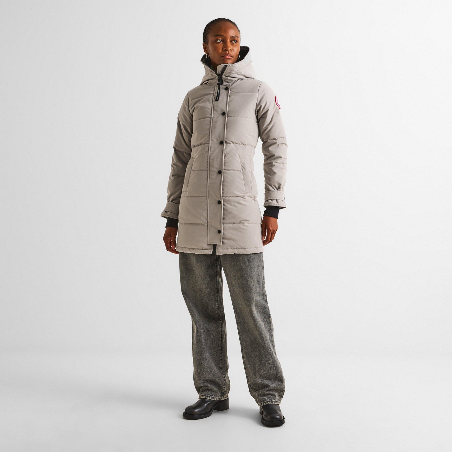 Canada Goose Women's Shelburne Water Resistant Arctic Tech Duck Down Mid-Length Hooded Parka
