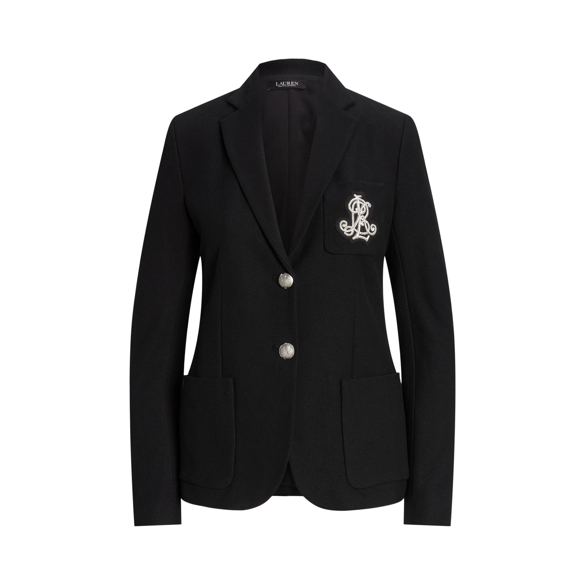 Lauren by Ralph Lauren Women's Anfisa Cotton Long Sleeve Monogram Blazer