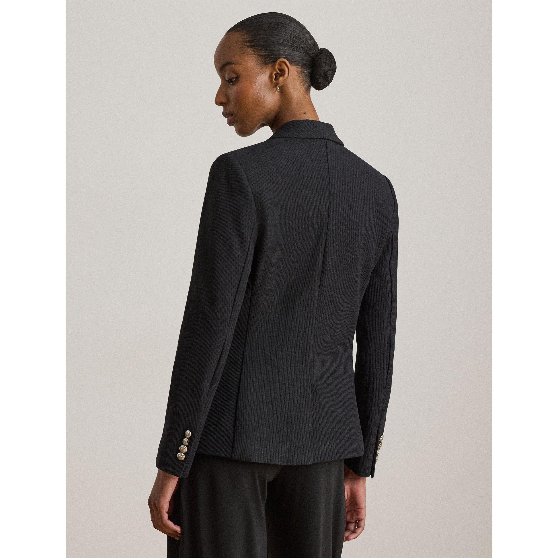Lauren by Ralph Lauren Women's Anfisa Cotton Long Sleeve Monogram Blazer