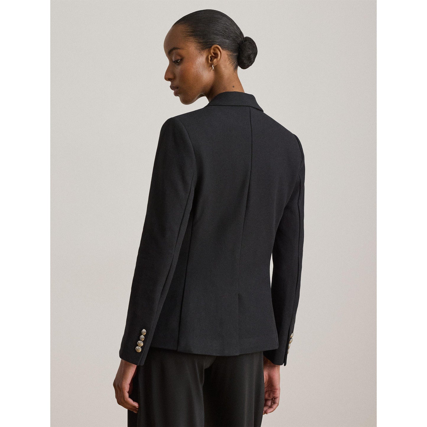 Lauren by Ralph Lauren Women's Anfisa Cotton Long Sleeve Monogram Blazer