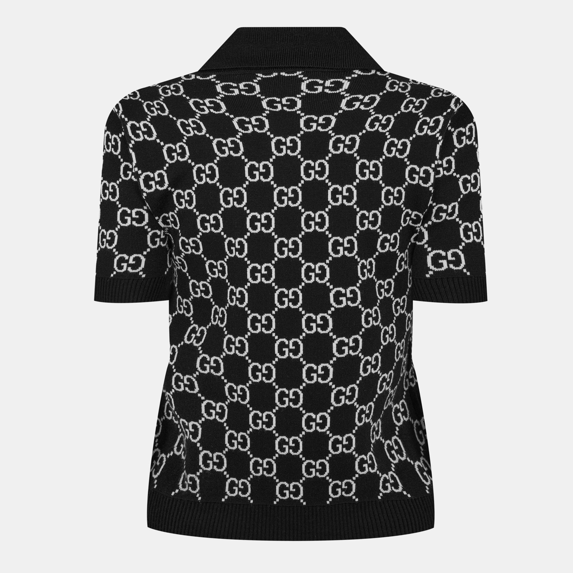 Gucci Reversible GG Wool Jacquard Polo Shirt