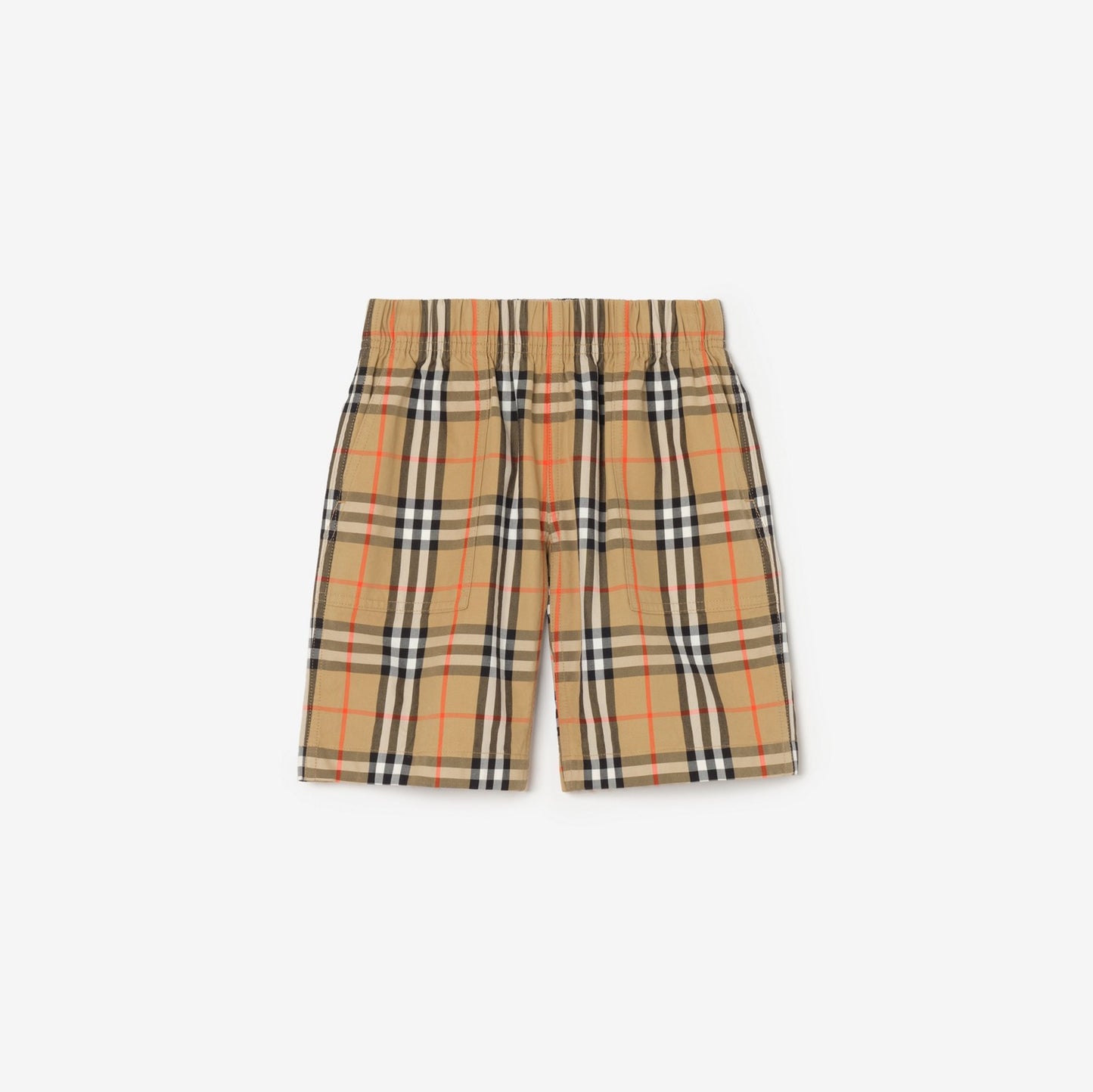 Check Cotton Cargo Shorts