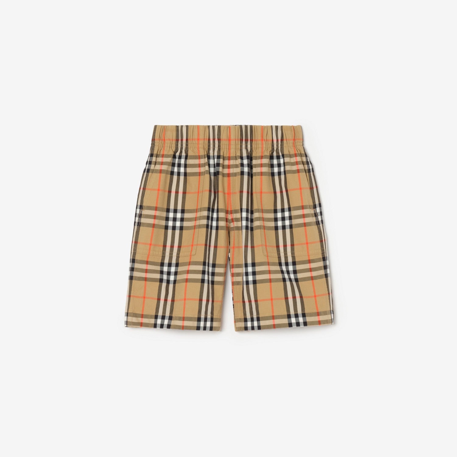 Check Cotton Cargo Shorts