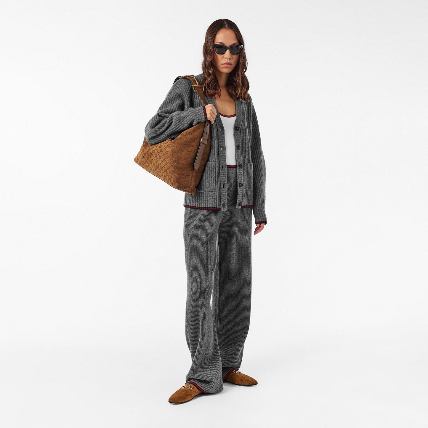 Gucci Women's High Waisted Wide Leg Trousers