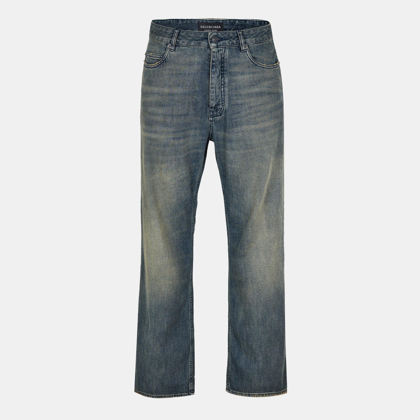 Balenciaga Men's Relaxed Wide Leg Trousers