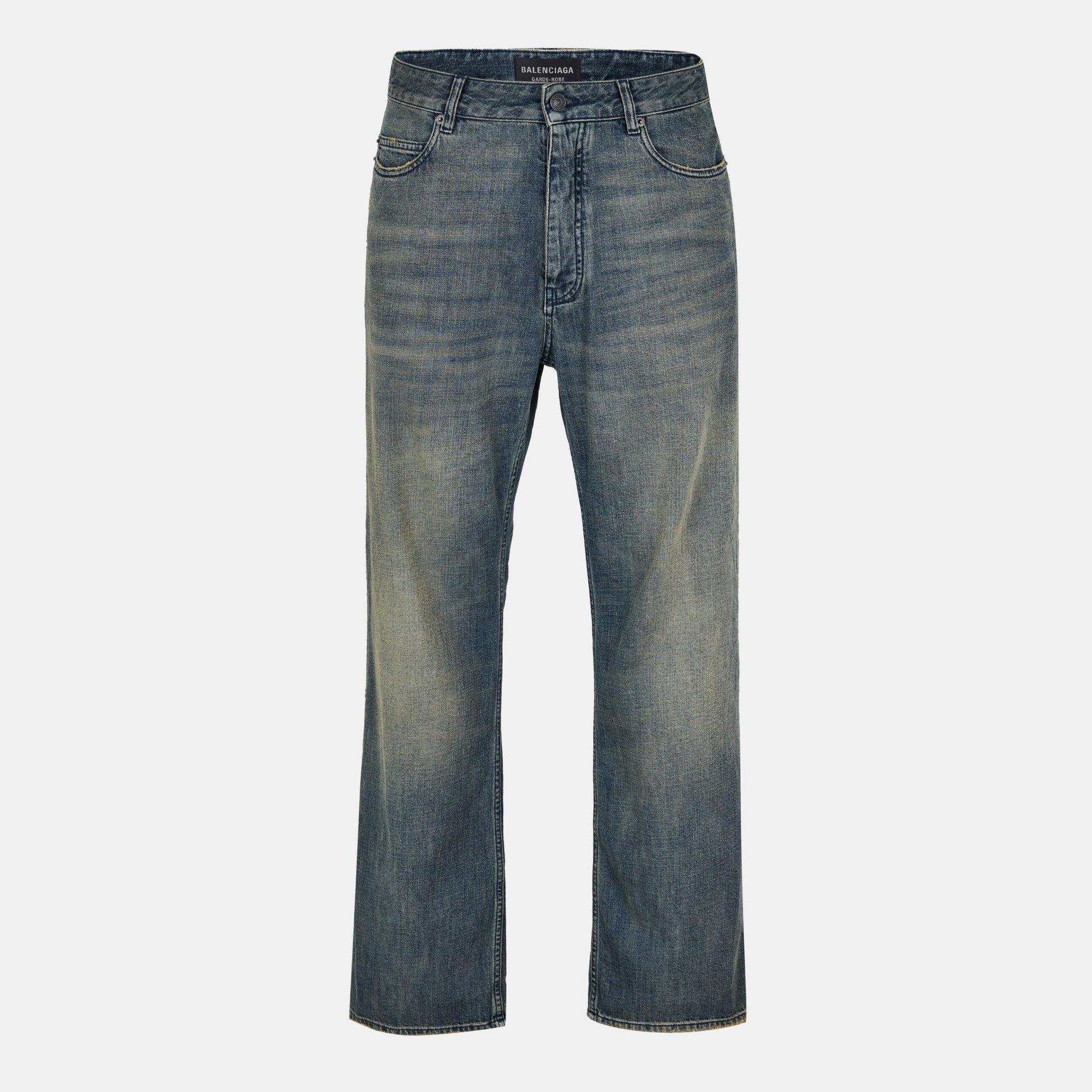 Balenciaga Men's Relaxed Wide Leg Trousers