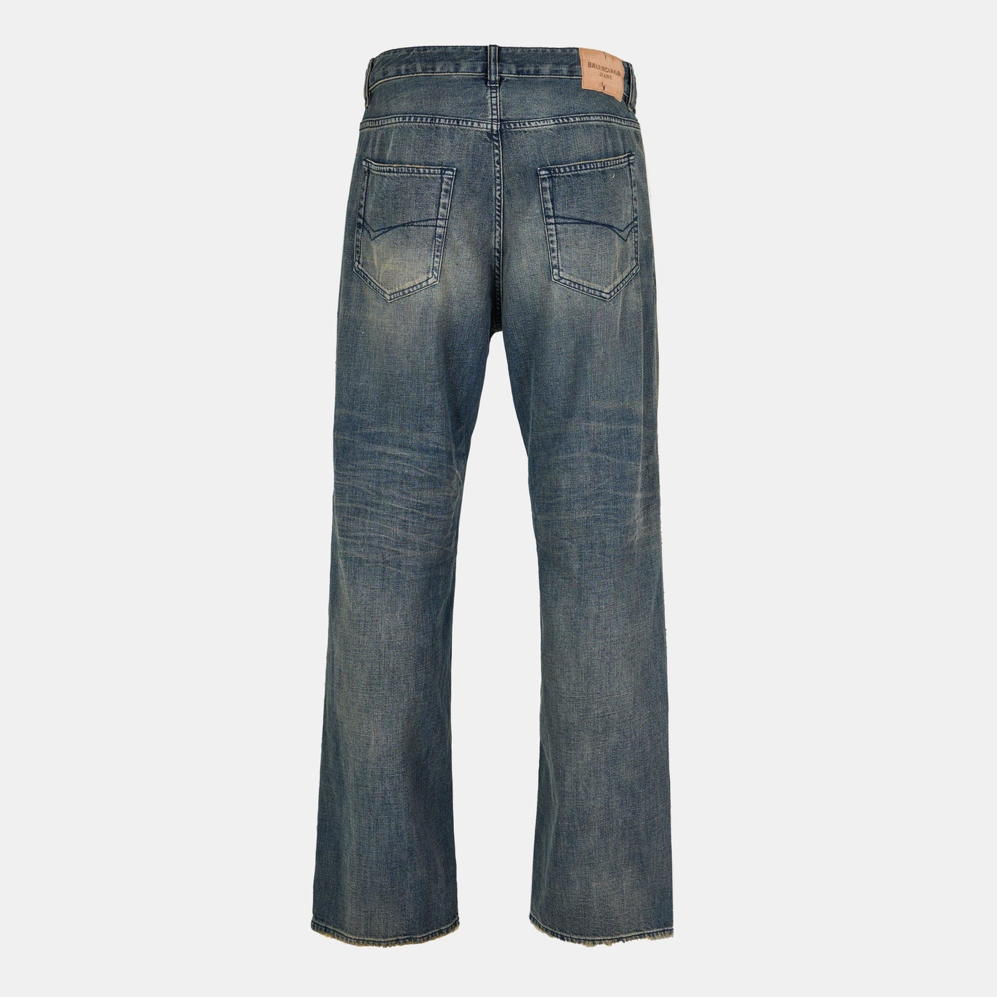 Balenciaga Men's Relaxed Wide Leg Trousers