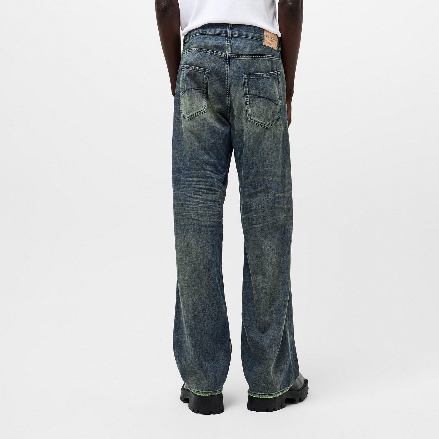 Balenciaga Men's Relaxed Wide Leg Trousers