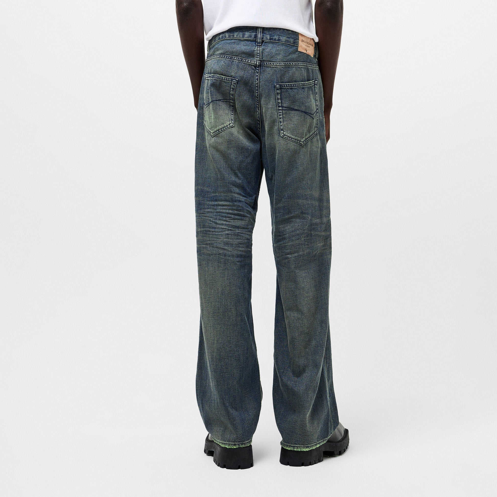 Balenciaga Men's Relaxed Wide Leg Trousers