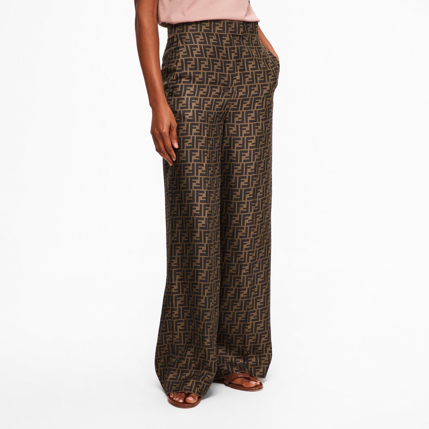 Fendi Women's Italian Wide Leg Trousers