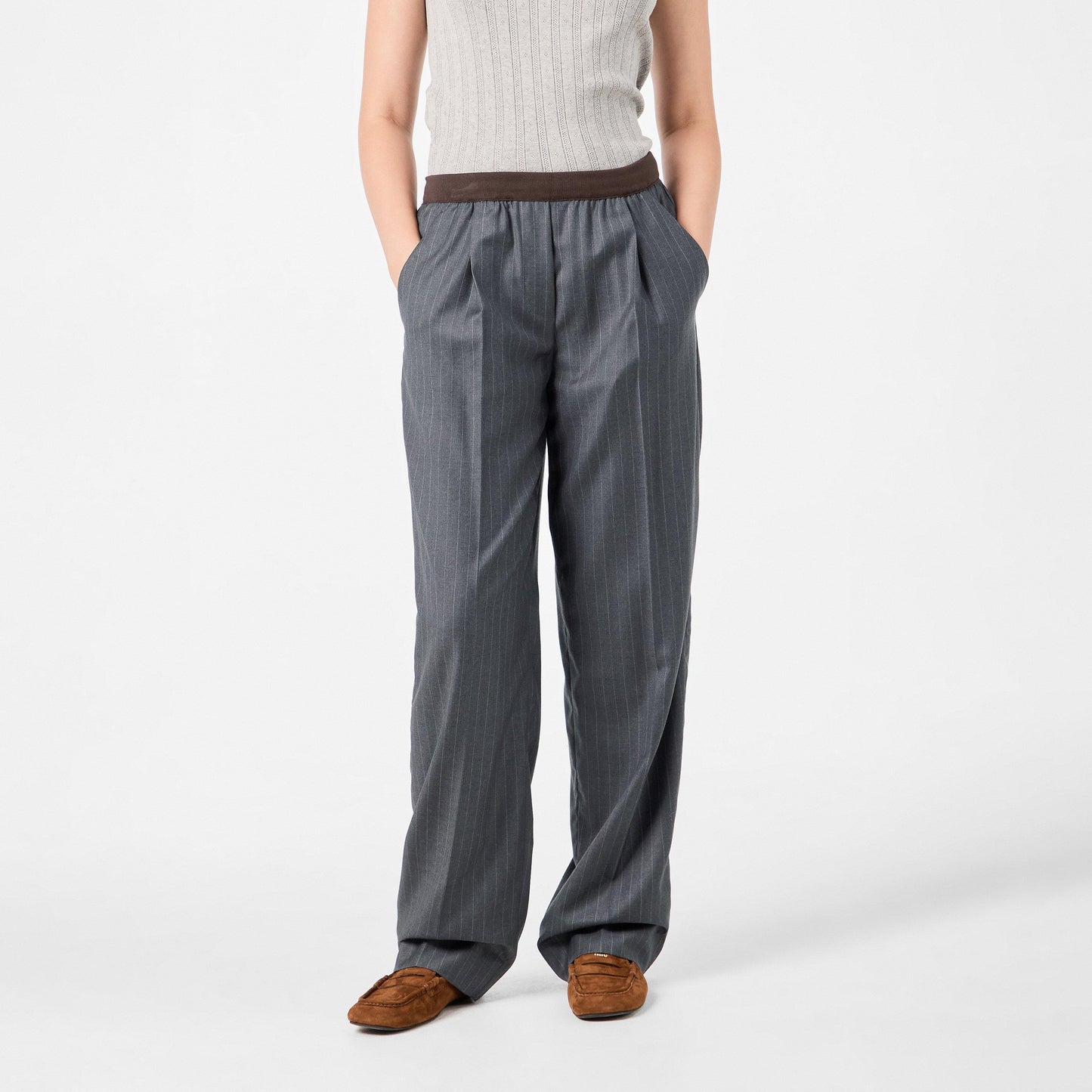 Miu Miu Women's Open Cuff Woven Tracksuit Joggers