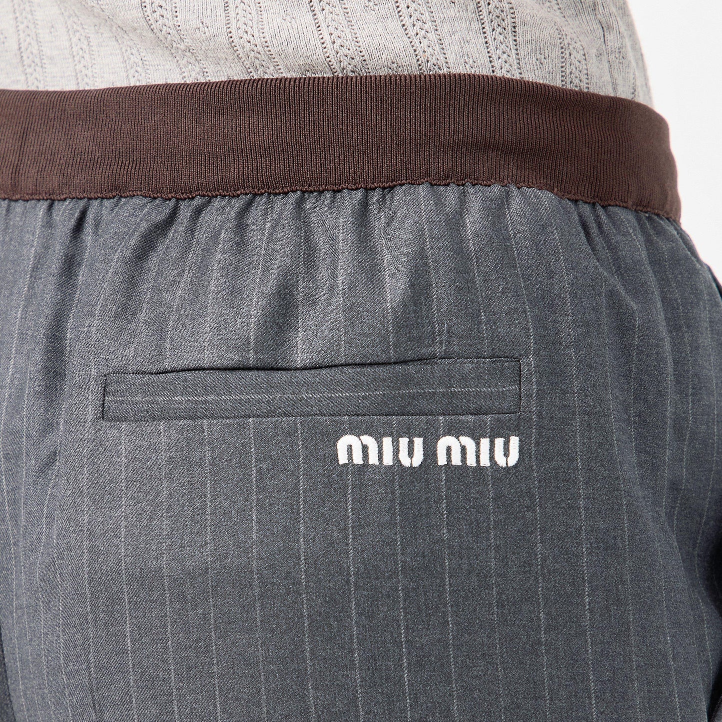 Miu Miu Women's Open Cuff Woven Tracksuit Joggers