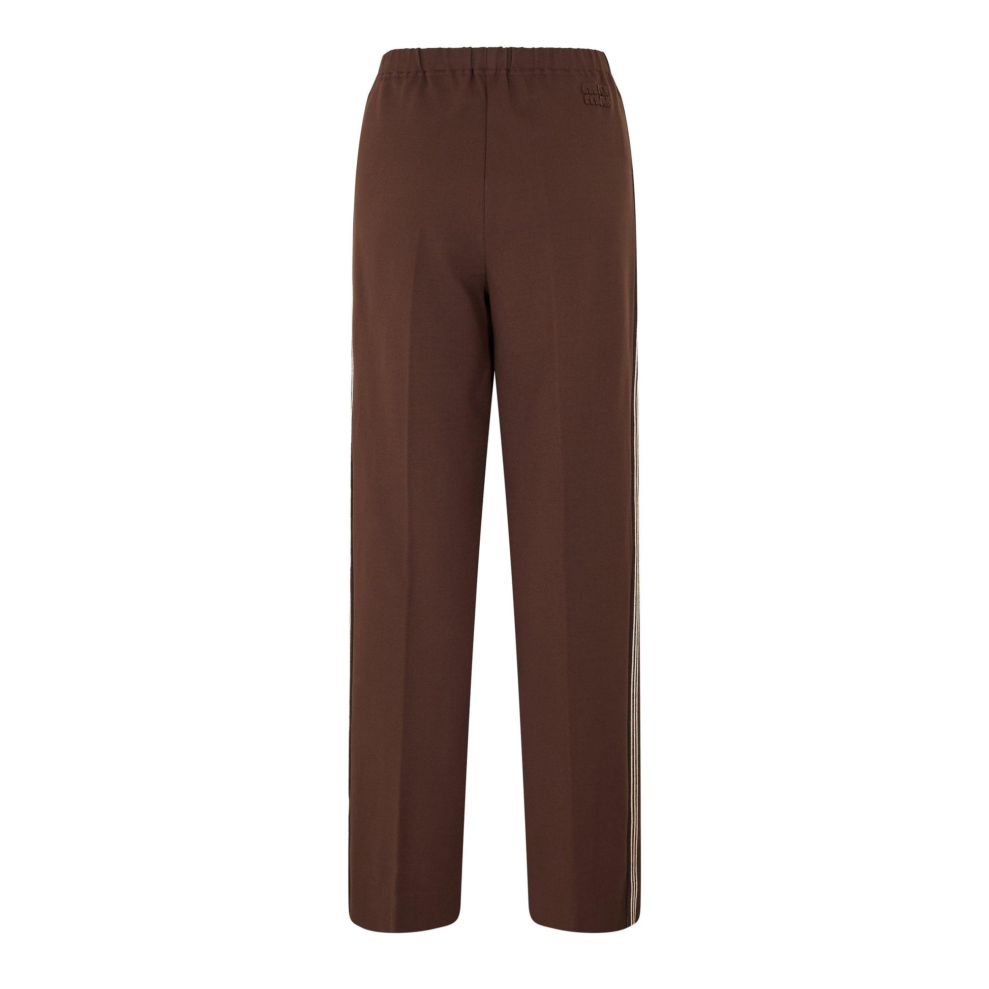 Miu Miu Women's Open Cuff Woven Relaxed Fit Tracksuit Joggers