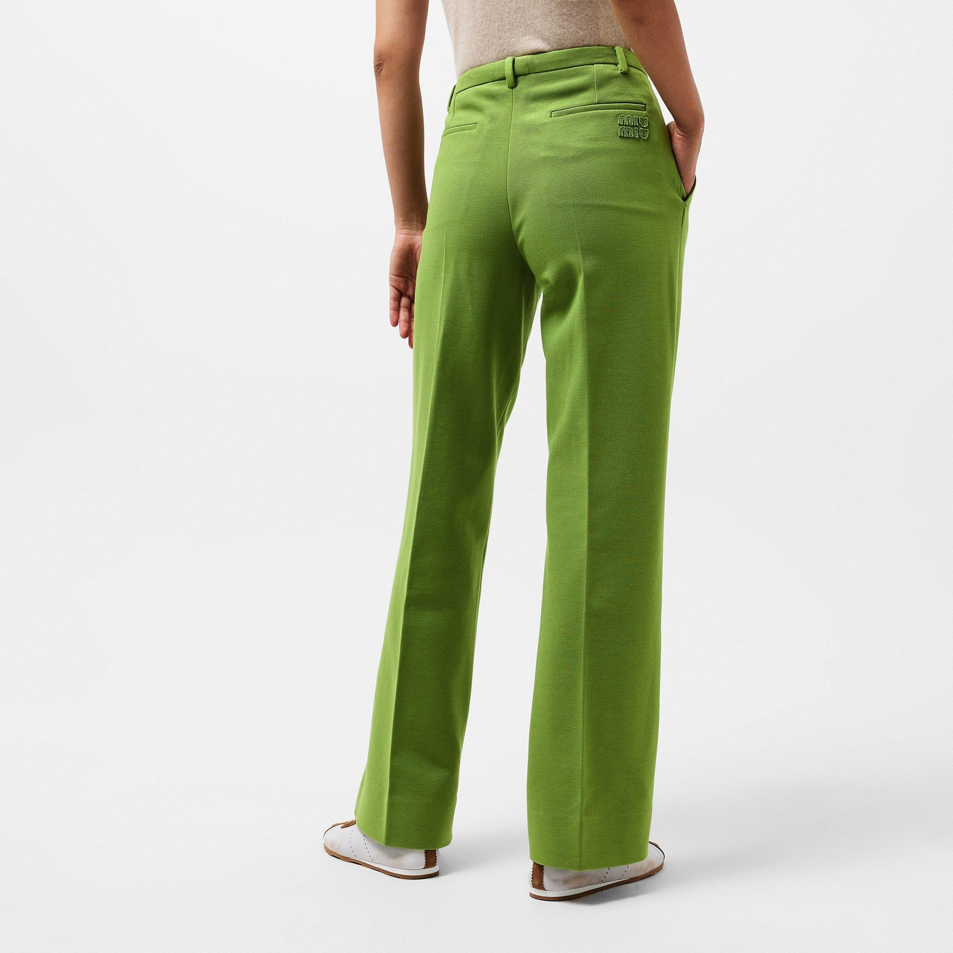 Miu Miu Women's High Rise Wide Leg Trousers