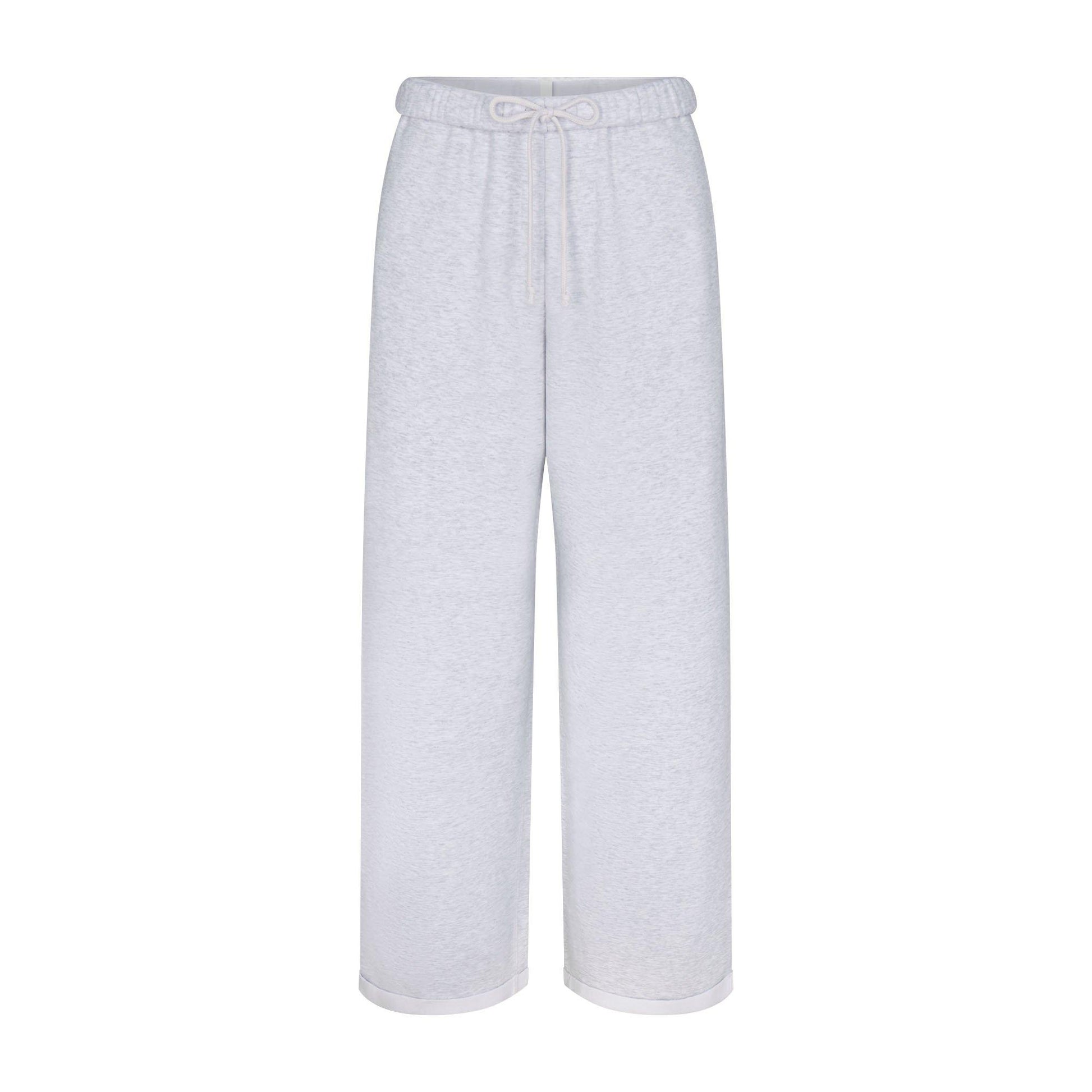 SKIMS Womens Cotton Fleece Classic Straight Leg Pant