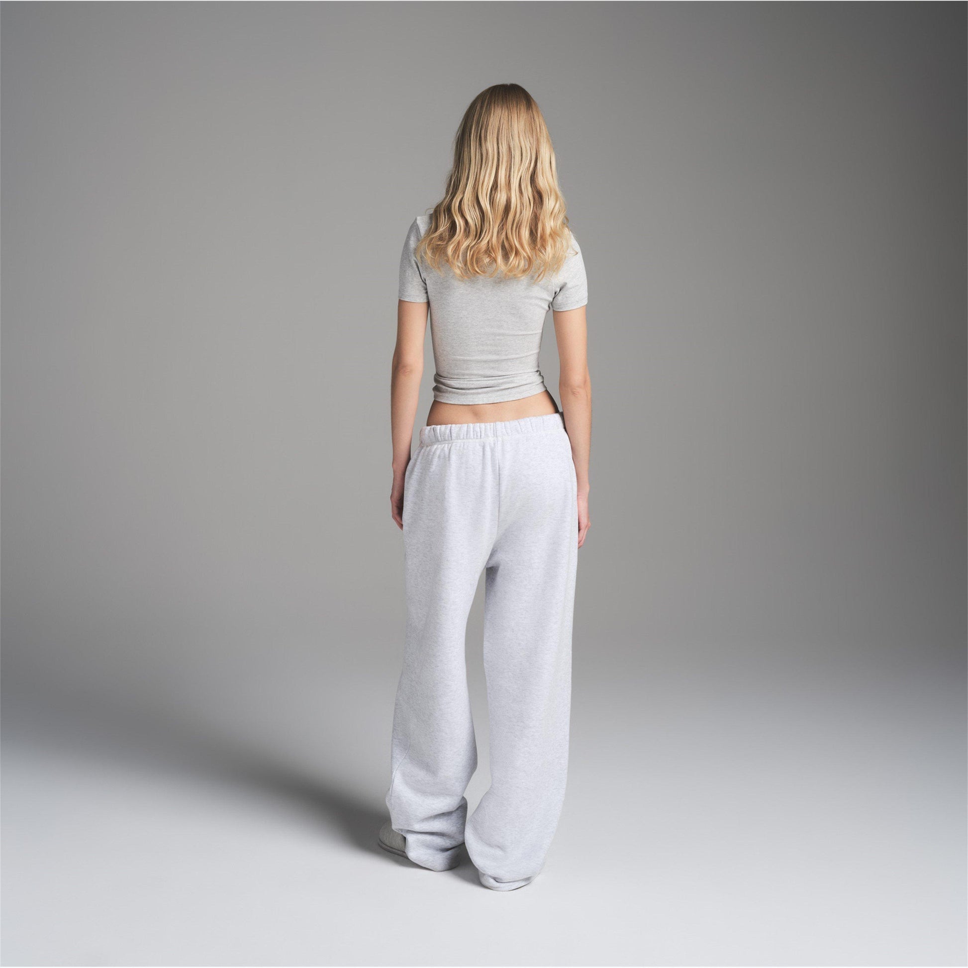 SKIMS Womens Cotton Fleece Classic Straight Leg Pant