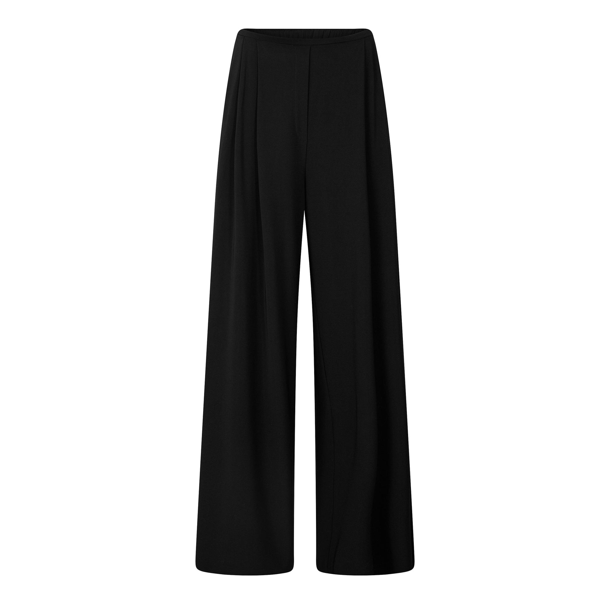 Norma Kamali Women's Pleat Pant Wide Leg Trousers