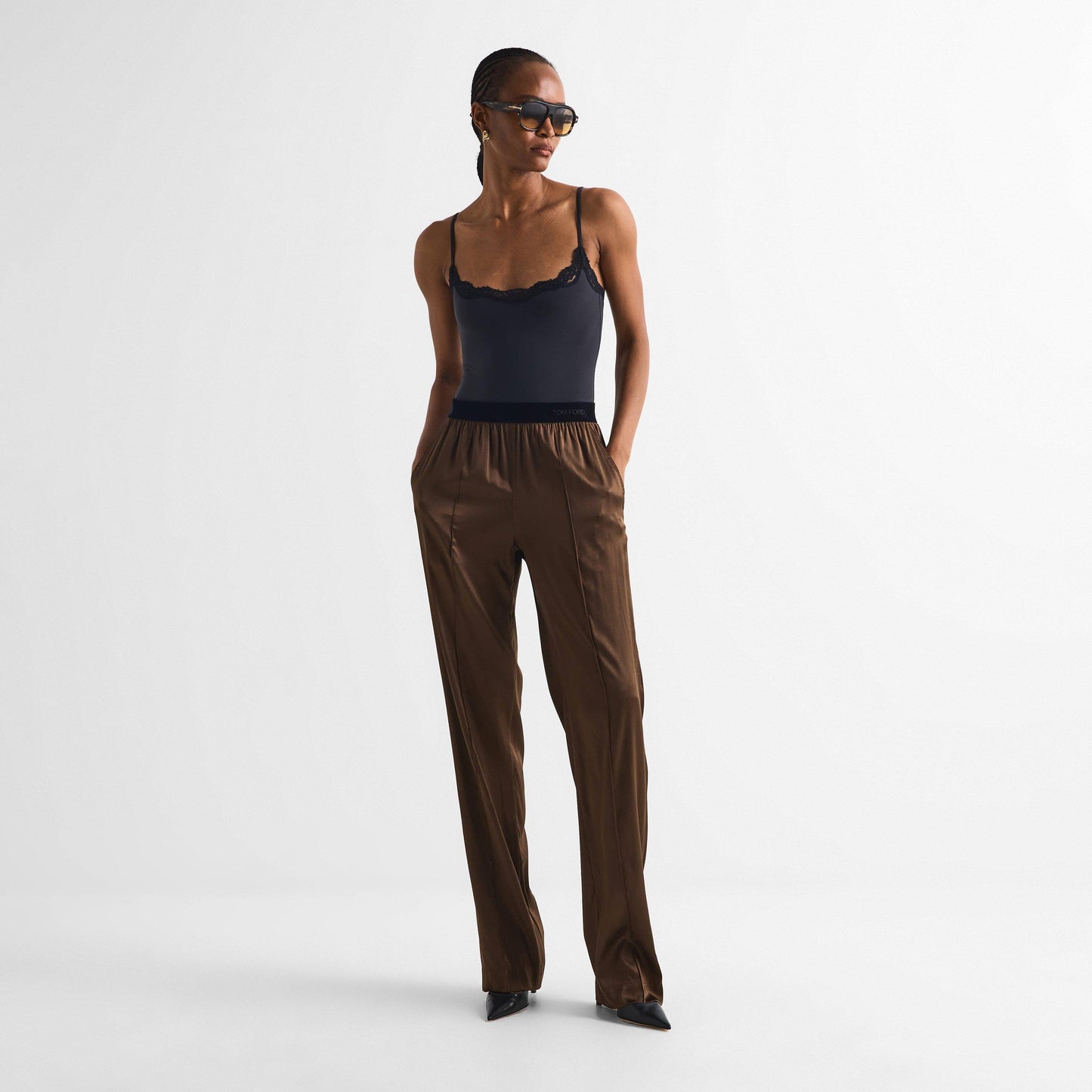 Tom Ford Women's Silk Wide Leg Trousers