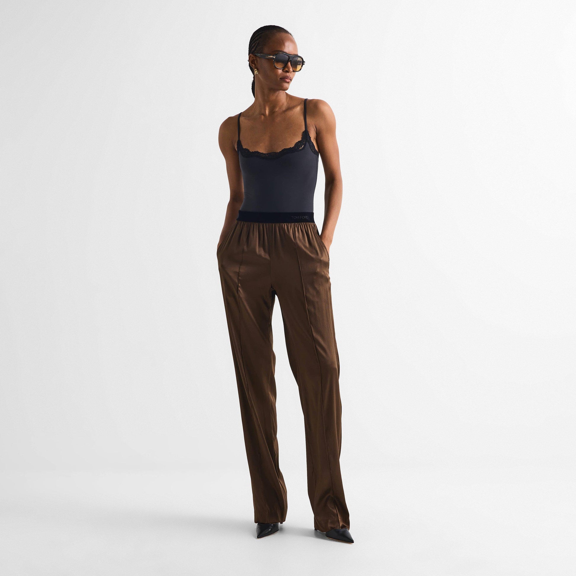 Tom Ford Women's Silk Wide Leg Trousers