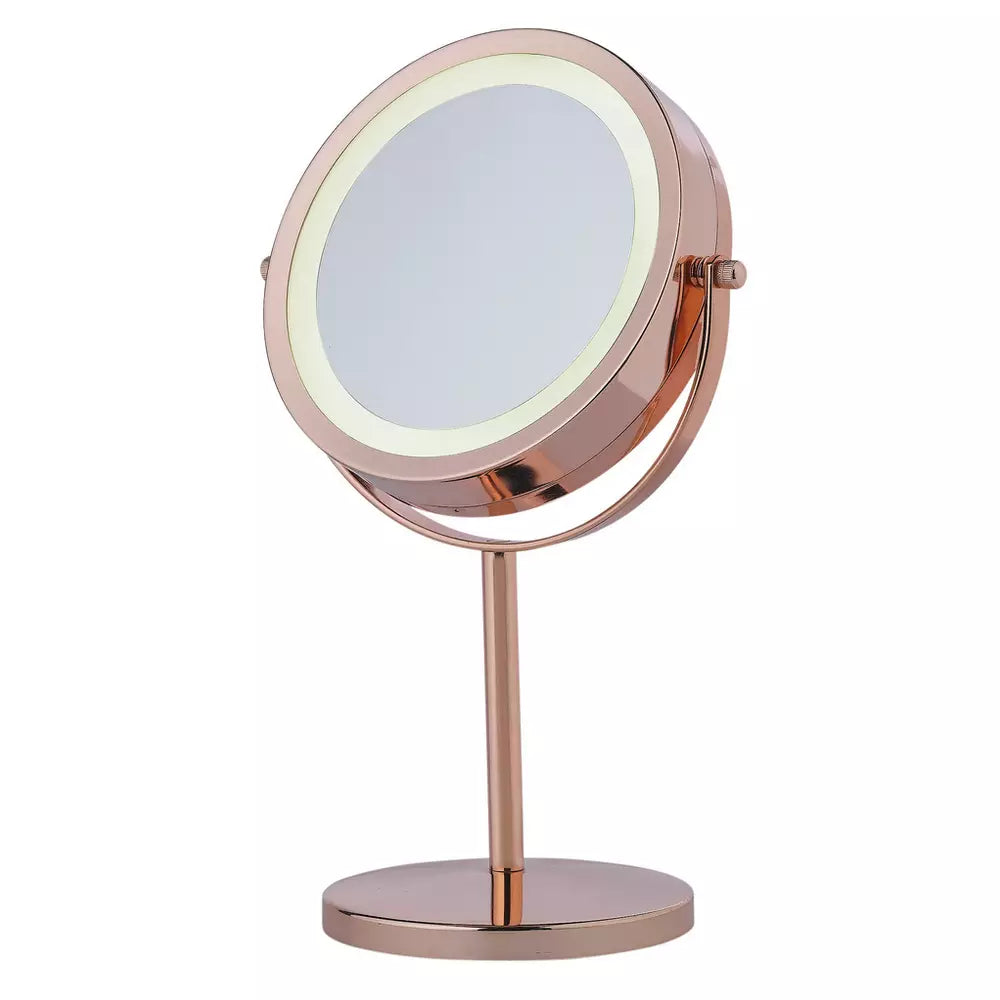 Danielle Creations Rose Gold Finish Light Up Beauty Mirror