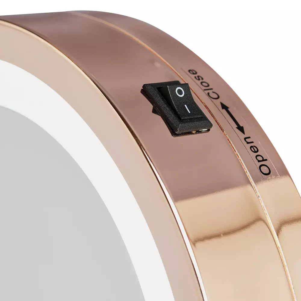 Danielle Creations Rose Gold Finish Light Up Beauty Mirror