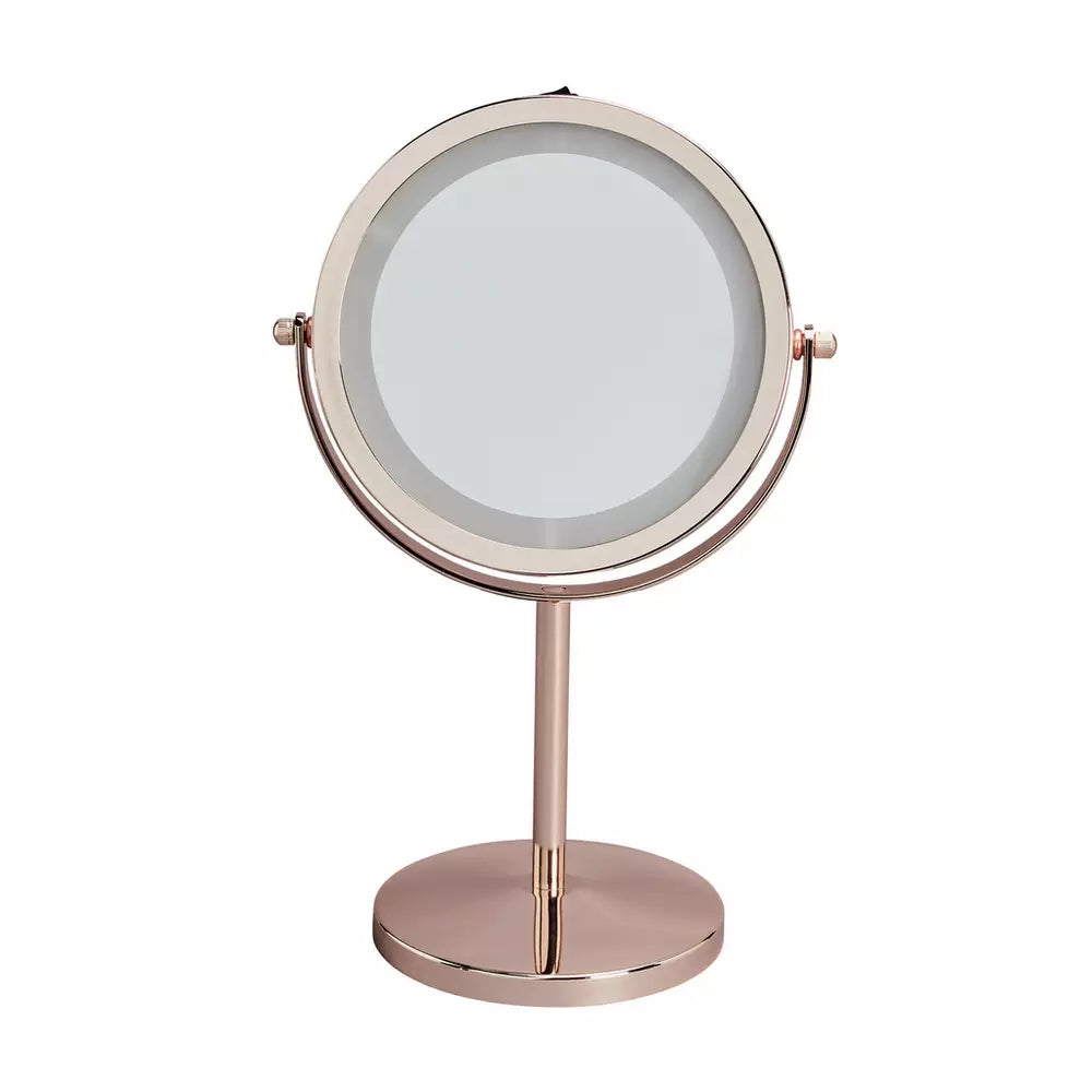 Danielle Creations Rose Gold Finish Light Up Beauty Mirror