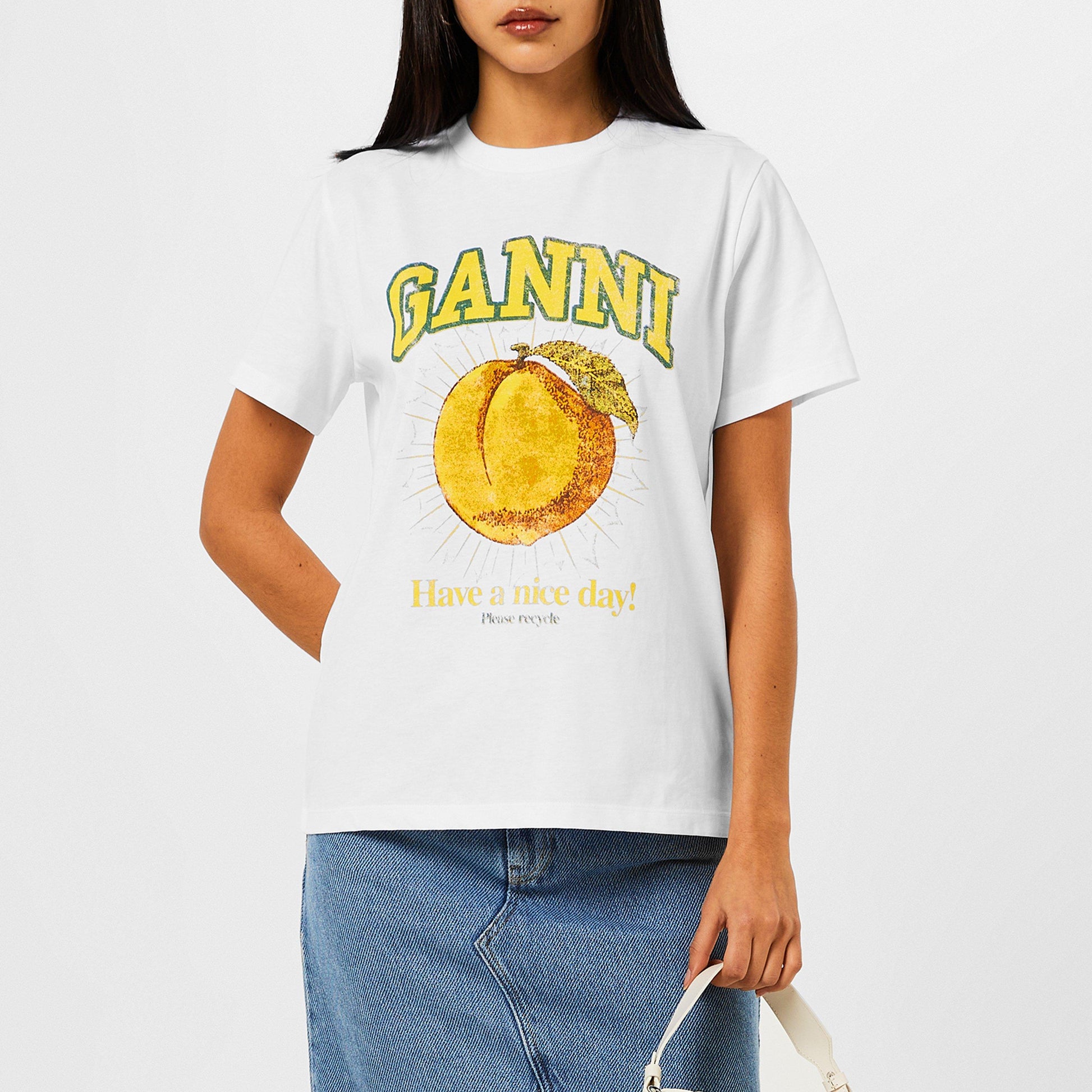 Ganni Womens Graphic T-Shirt