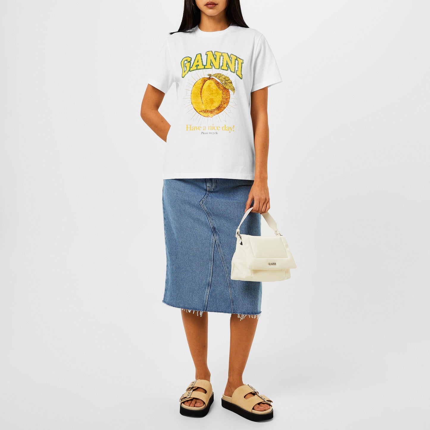 Ganni Womens Graphic T-Shirt