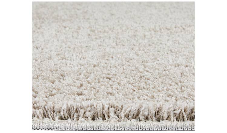 Buddy Washable Mat Plain Stone Shaggy Rug - 67x150cm