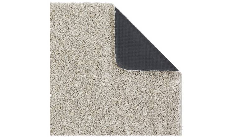 Buddy Washable Mat Plain Stone Shaggy Rug - 67x150cm