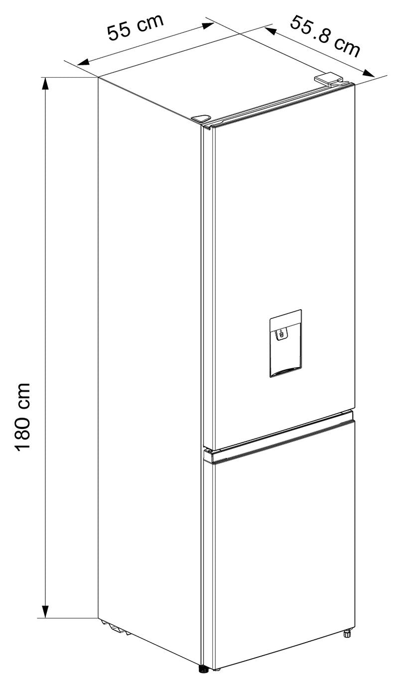 Bush ME55180FFWTDB Freestanding Fridge Freezer - Black